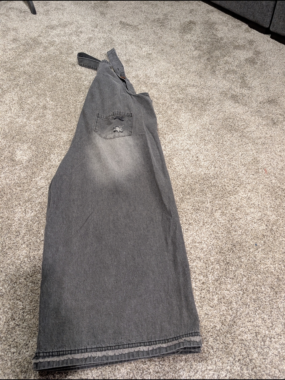 easel Gray Denim Overalls - Picture 4 of 8